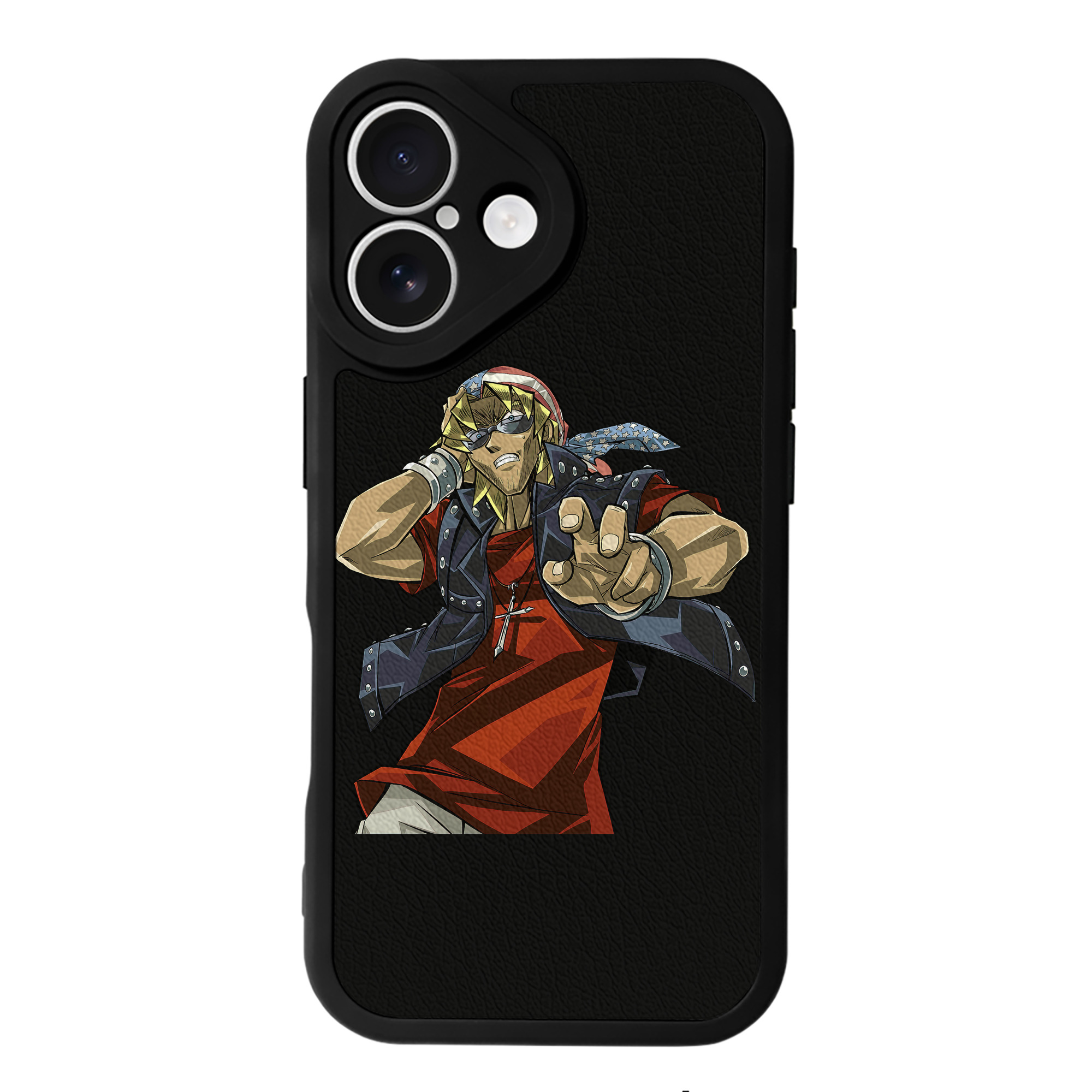 （画像用） 遊☆戯☆王 Yu-Gi-Oh! 【iPhone 16シリーズ対応】シリコンスマホケース（レザー調） 材質：シリコン